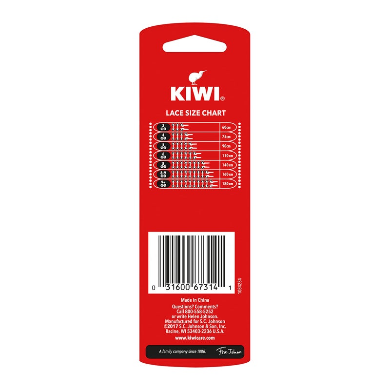 SC Johnson Kiwi Dress Shoe Laces, round, Black, 0.32 Oz - Image 2